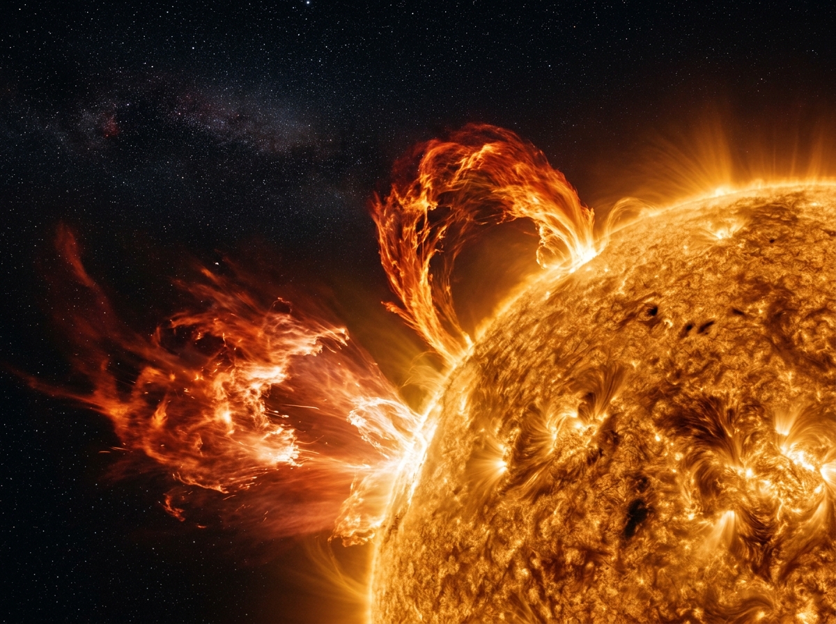 Solar Prominence Arc